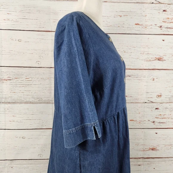 J. Jill Clearnight Denim Dress 1X - Picture 4 of 6